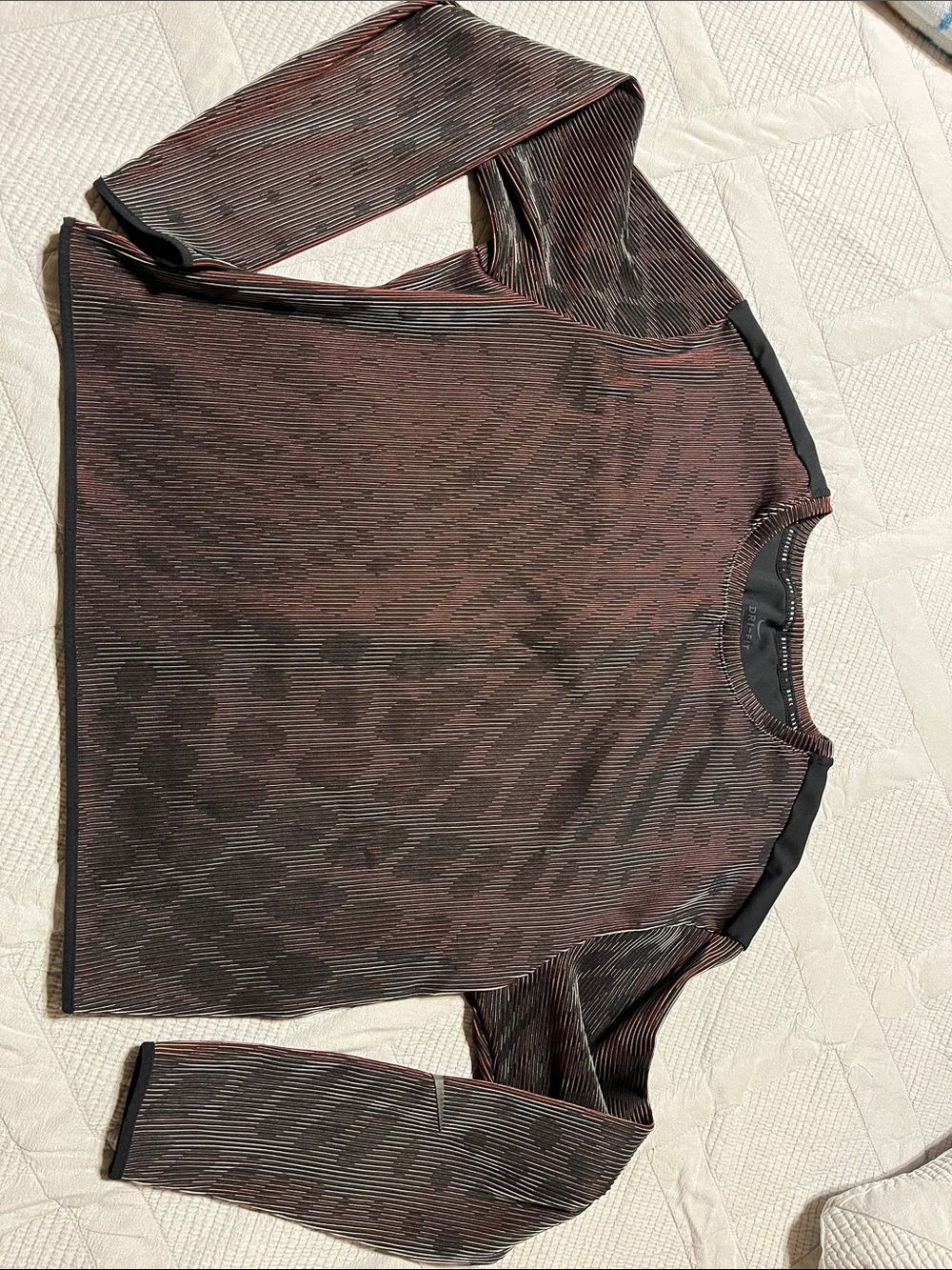 Nike Dri-FIT Black Top with Red Pinstripes